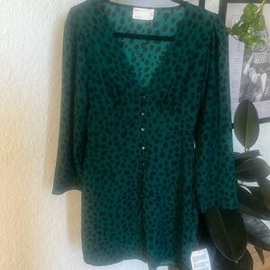 Brand New ASOS green spotted dress